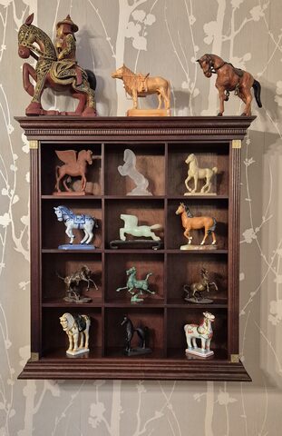 Collection complète "Grands Classiques de la Sculpture Équestre" – Médaillier Franklin – vitrine 12 niches + certificat